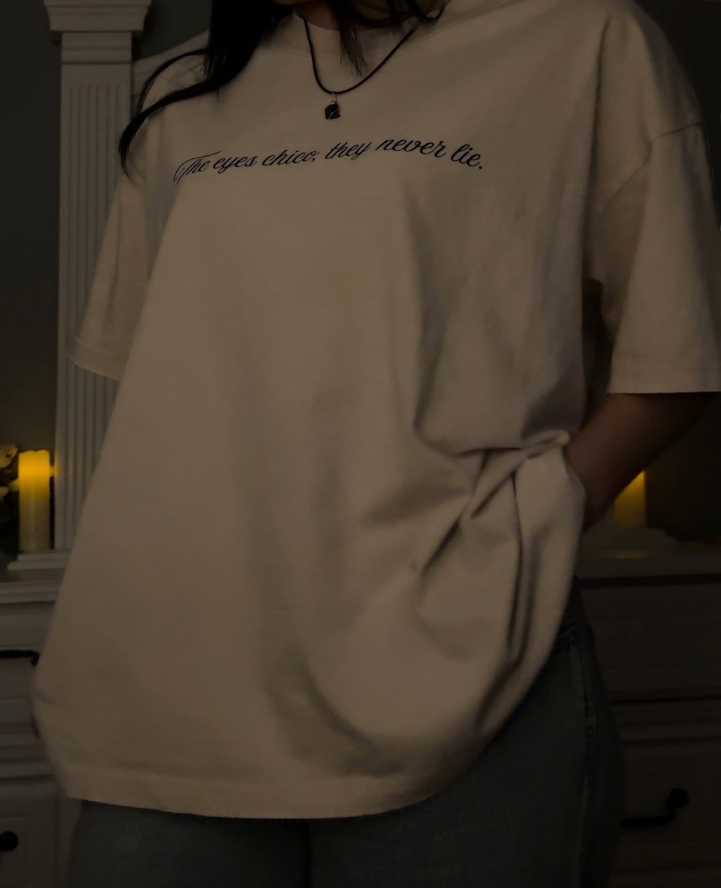 Custom Eyes Cotton T-Shirt - ''The eyes chico, they never lie.''
