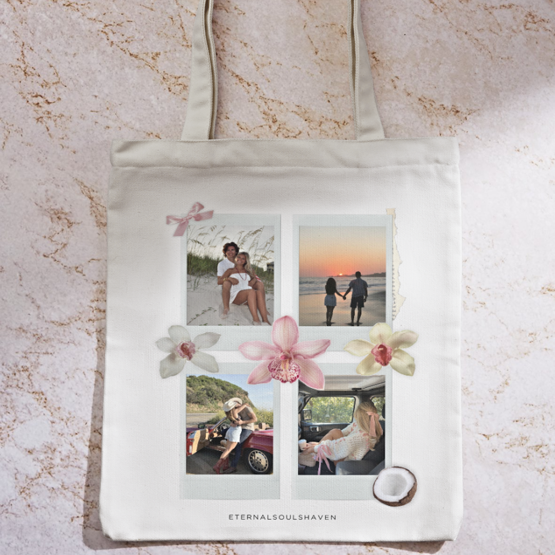 Custom Polaroid Island Girl Tote