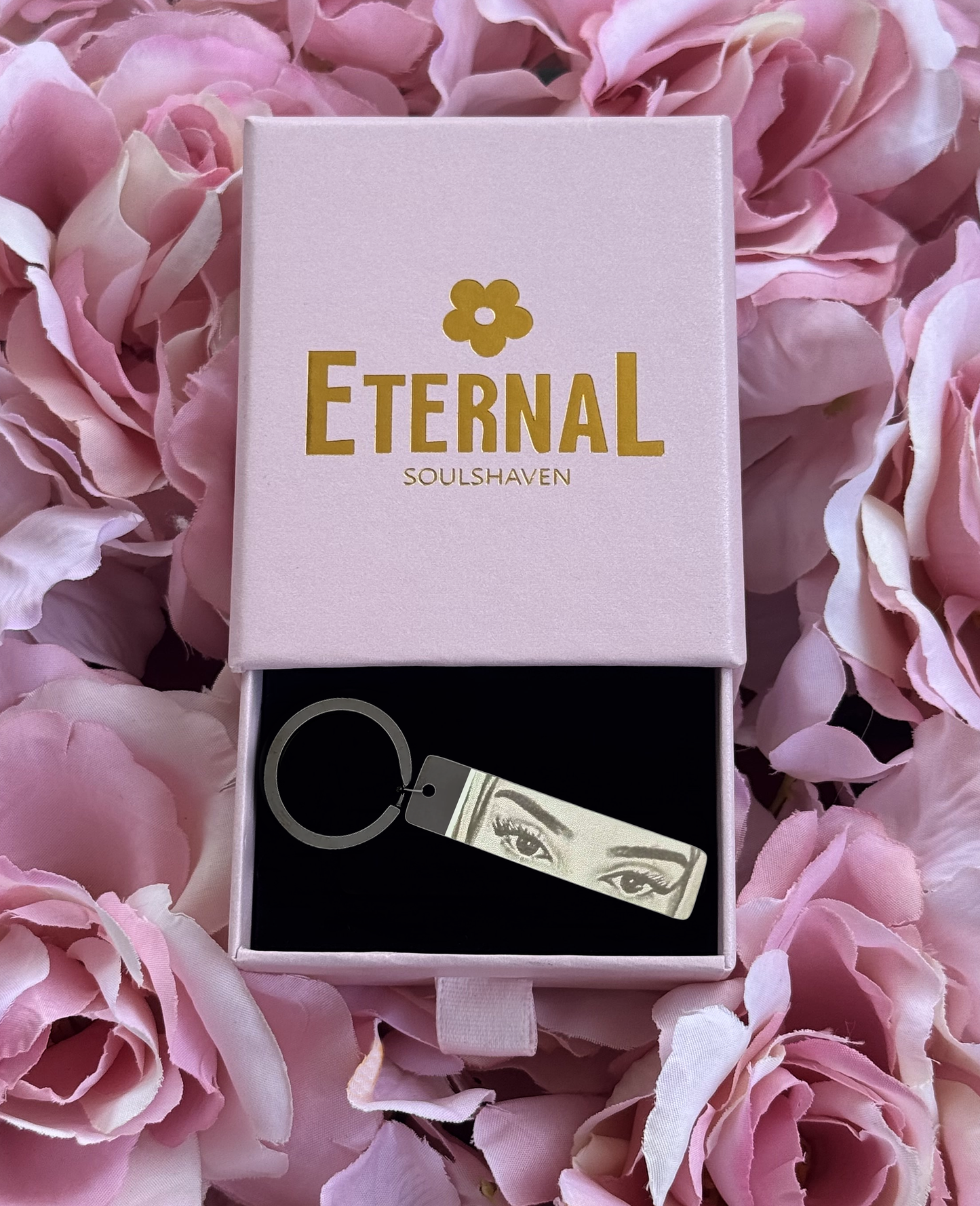 Custom Engraved Eyes Keychain