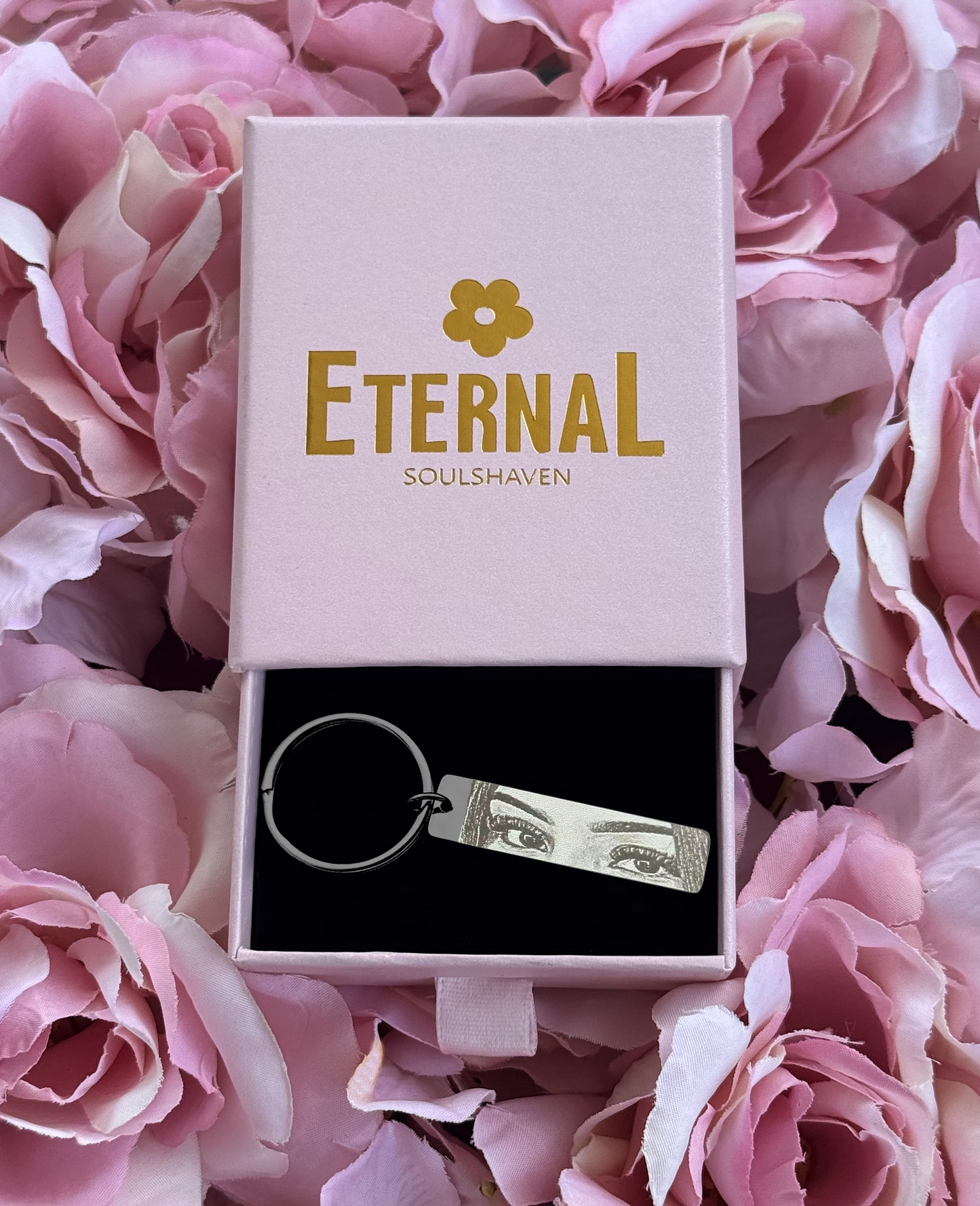 Custom Engraved Eyes Keychain