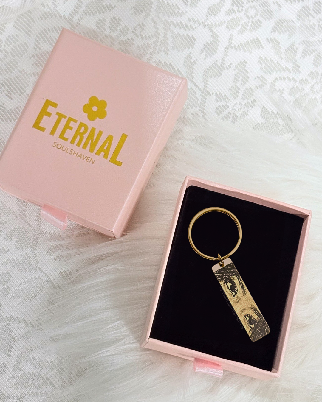 Custom Engraved Eyes Keychain