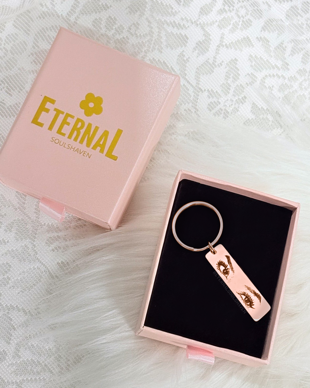 Custom Engraved Eyes Keychain