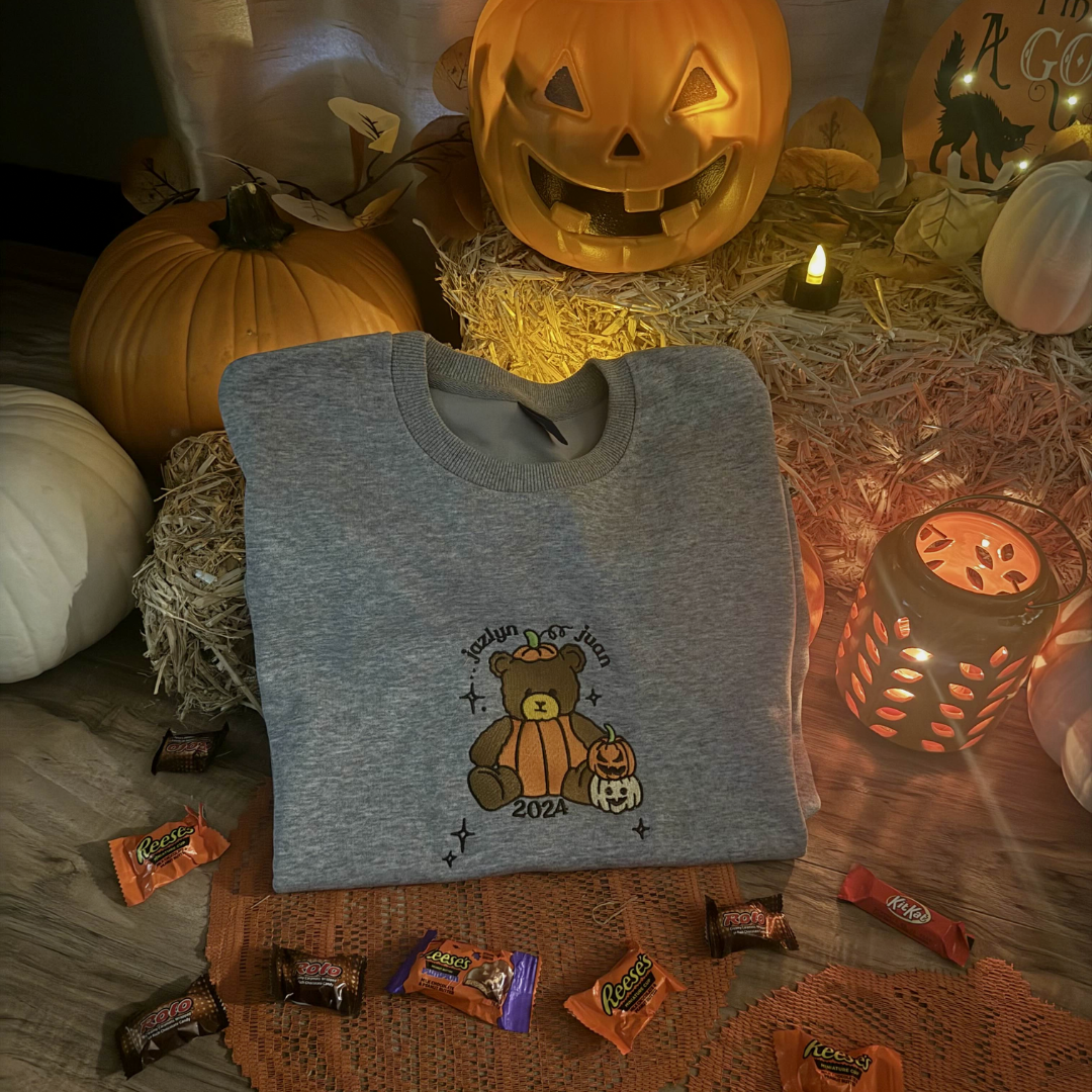 Customizable Pumpkin Teddy Pullover