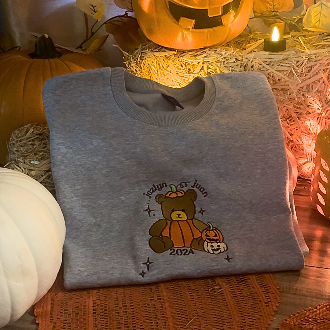 Customizable Pumpkin Teddy Pullover