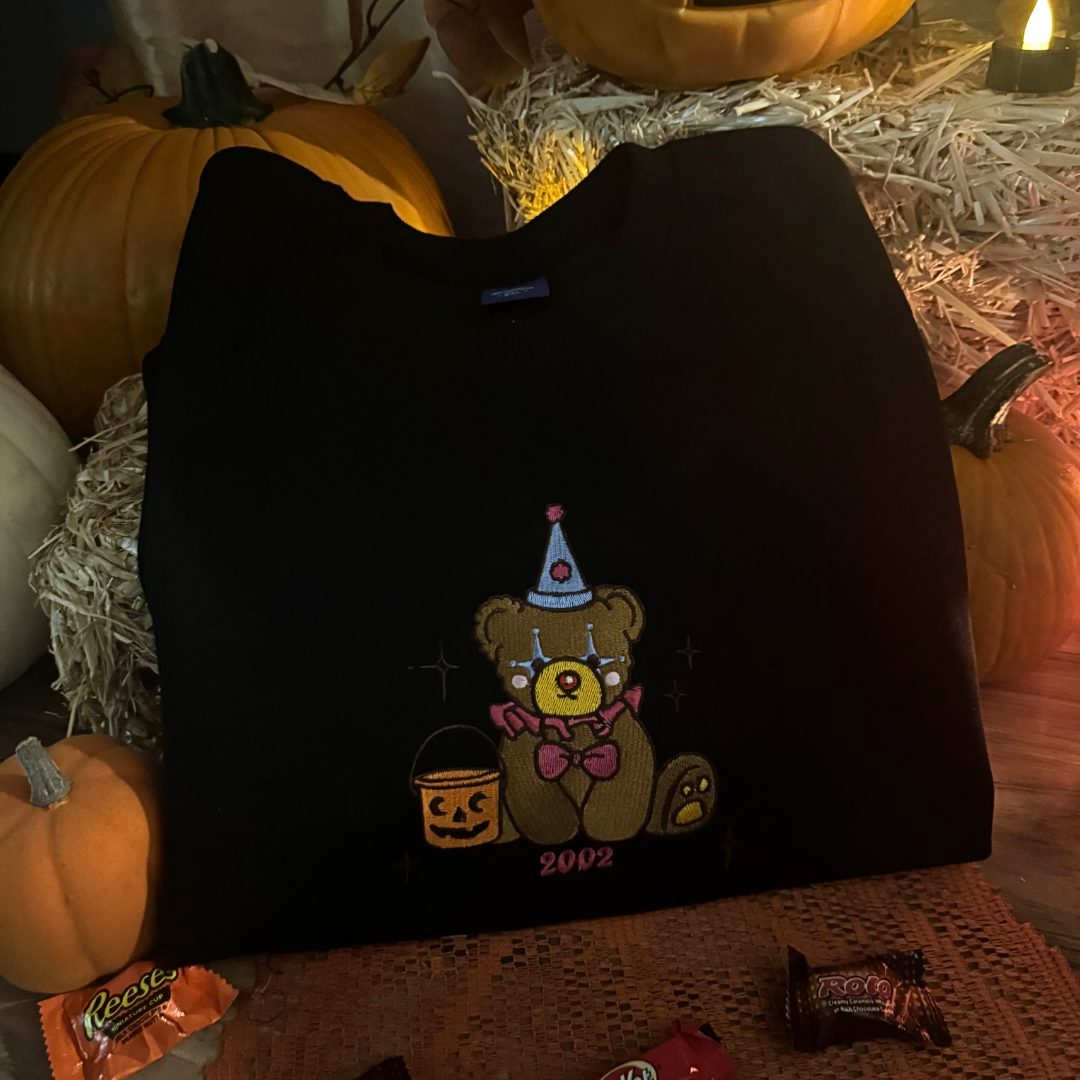 Customizable Clown Teddy Halloween Pullover