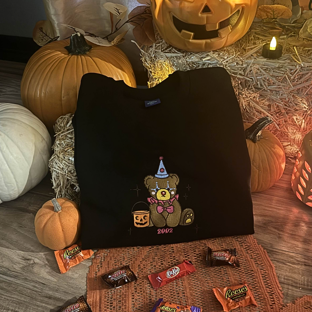 Customizable Clown Teddy Halloween Pullover