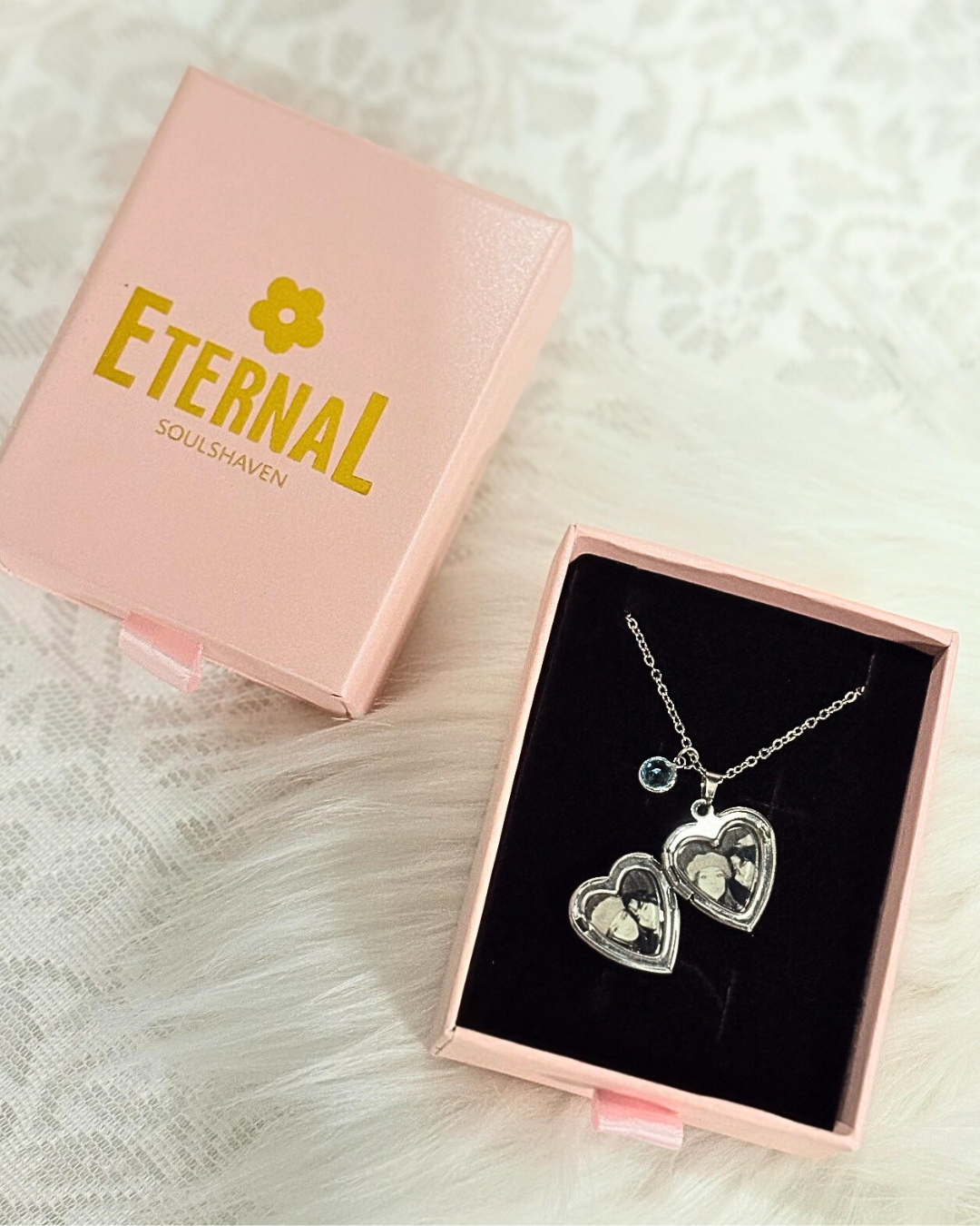 Heart Locket w/ Engraving and Birth Stone