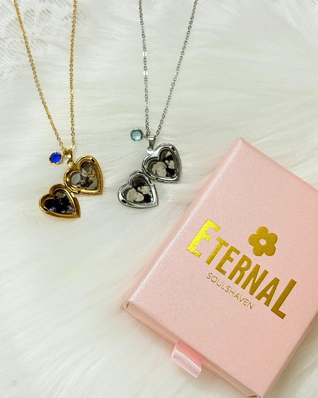 Heart Locket w/ Engraving and Birth Stone