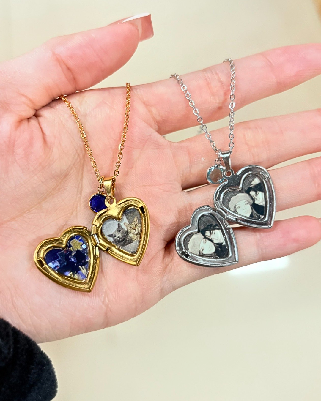 Heart Locket w/ Engraving and Birth Stone
