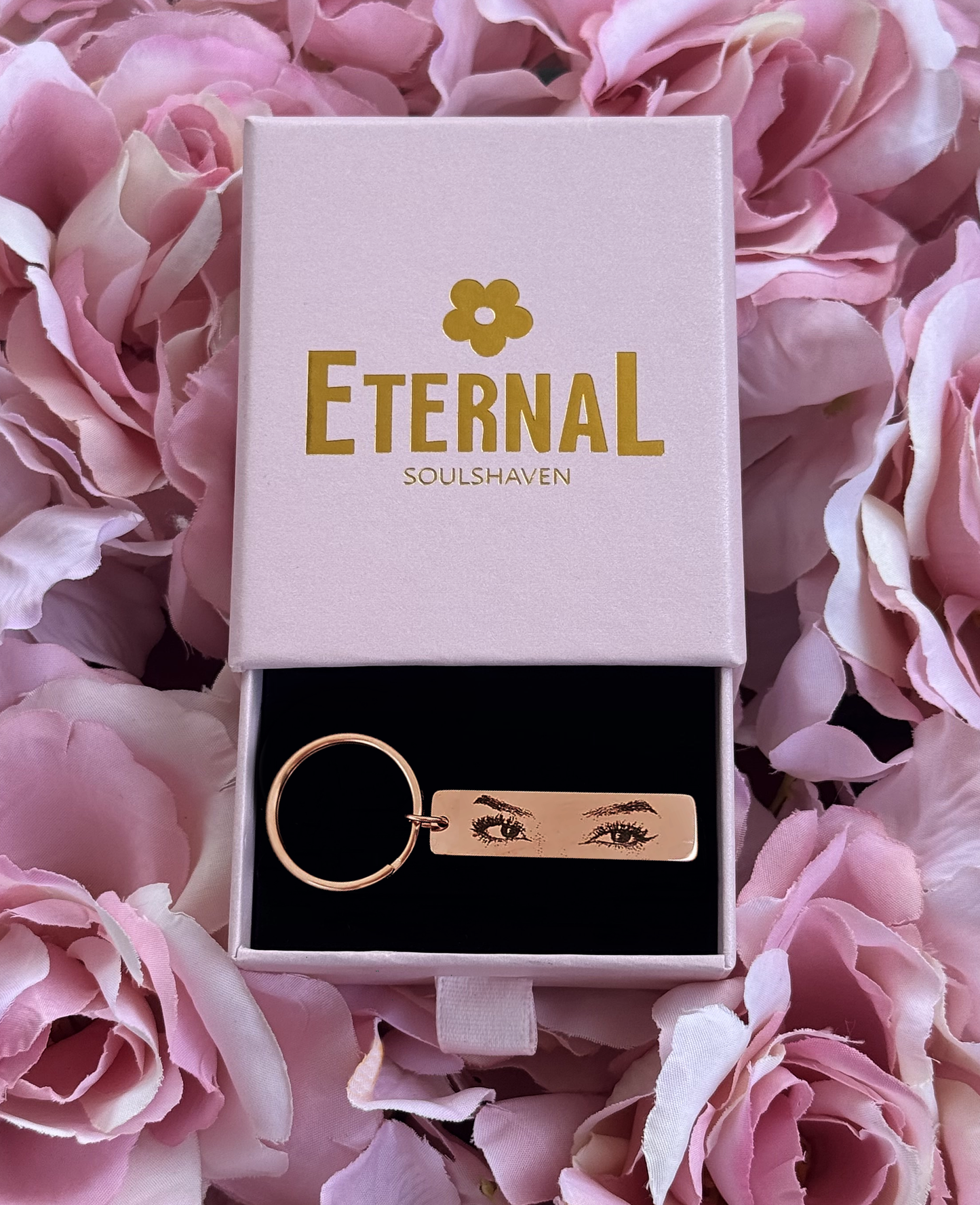 Custom Engraved Eyes Keychain